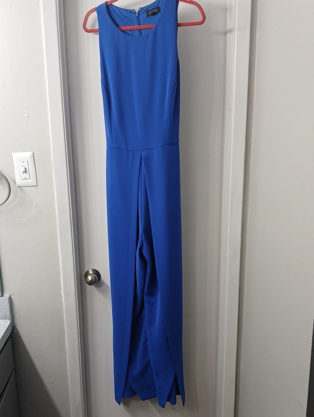 Tahari Royal Blue Sleeveless Jumpsuit